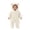 White, variant on Baby Girls Boys Double Fleece Bodysuit Hoodies Bear Style Cute Footie Furry Jumpsuit Winter Warm Zip Onesis with Pockets Brown 6-9 Months