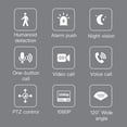 thumbnail image 4 of Monitor para bebés cámara de seguridad inteligente gran angular de 120 grados vídeo bidireccional para interiores Anggrek Otros, 4 of 8