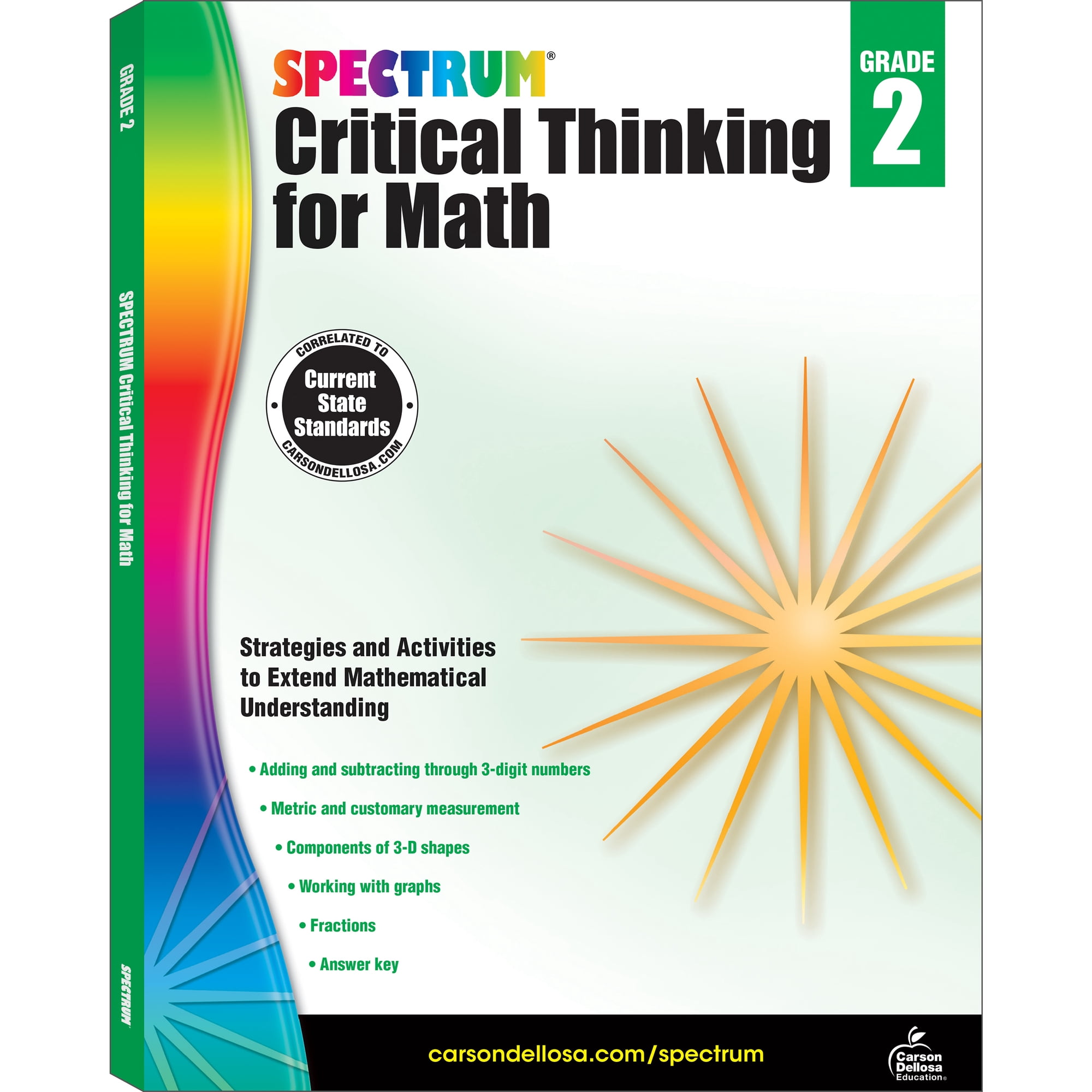 Spectrum Critical Thinking for Math Workbook (128 pages) Grade 2