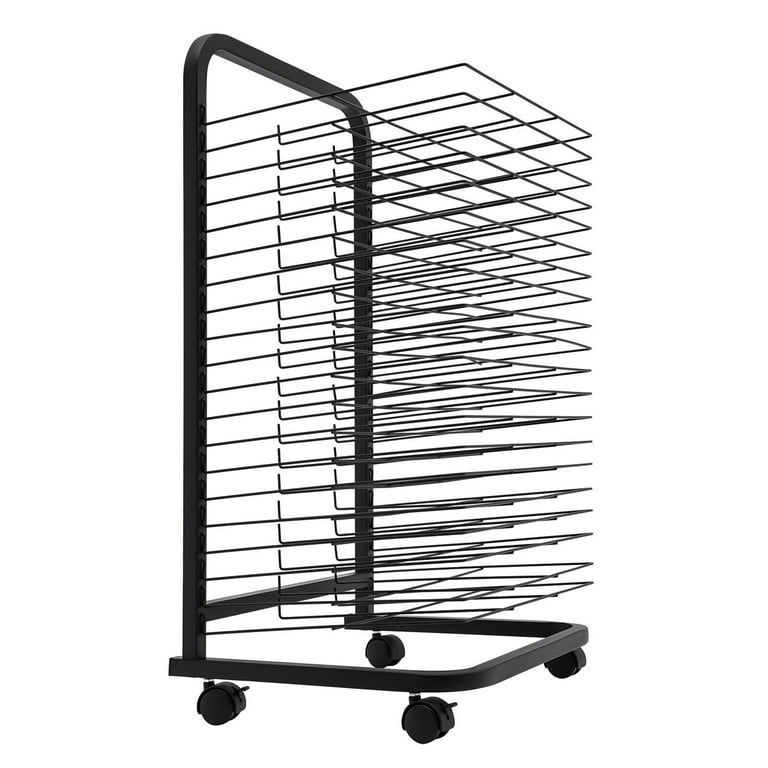Drying Rack, Back-to-Back Double-Sided Mobile Art Drying Rack with Wire  Shelves for Works of Art, Black Powder Coated Finish，Ideal for Schools and  Art Clubs (Size : 50-Layer) - Yahoo Shopping