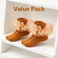 thumbnail image 7 of TELOLY 2Pairs Kids Socks,6-8 Years Old Ruffle Socks,Ruffle Socks For Girls,18-20Cm, 7 of 7
