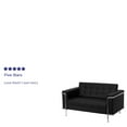 thumbnail image 3 of Flash Furniture HERCULES Lesley Series Contemporary Black LeatherSoft Loveseat with Encasing Frame, 3 of 4
