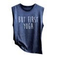 thumbnail image 1 of Gibobby Cómodo estampado casual mujer sin mangas top top camisa suelta blusa de mujer(Azul,CH), 1 of 4