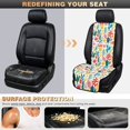 thumbnail image 4 of FOR U DESIGNS Cactus Leaves Floral Print Universal Fit Front Car Seat Cover Car Front Seat with Anti-Slip Buckle & Metal Hooks, All Season, Washable, Heavy Duty, Universal Fit, 4 of 7