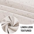 thumbnail image 4 of Cortinas 100 % opacas con aspecto de lino de 84 pulgadas de largo para dormitorio, con bolsillo para barra de bloqueo de luz completa, cortinas gruesas con textura de lino para ventana con respaldo blanco, natural, 2 paneles, color marfil, 52 pulgadas de ancho x 54 pulgadas de largo, 4 of 5