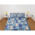 thumbnail image 2 of Juego de Funda Nórdica Cat Lover Colcha, Lindos Gatos Azules Ropa de Cama para Adolescentes Niños, 2 of 4