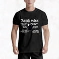 thumbnail image 6 of Funny Tuxedo Cat Rules T-Shirt - Heavyweight 180gsm Cotton Tee with Tuxie Print - Black Shirt with White Text for cat Lovers - Sizes S-XXXL - Casual & Special Occasion Wear, 6 of 7