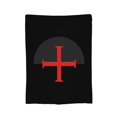 thumbnail image 1 of Manta de franela con bandera de batalla de los Caballeros Templarios, elegante edredón para una siesta, edredón de invierno para las cuatro estaciones, edredón refrescante con control de olores, 1 of 5