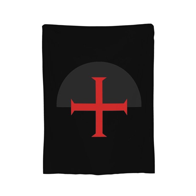 Manta de franela con bandera de batalla de los Caballeros Templarios, elegante edredón para una siesta, edredón de invierno para las cuatro estaciones, edredón refrescante con control de olores