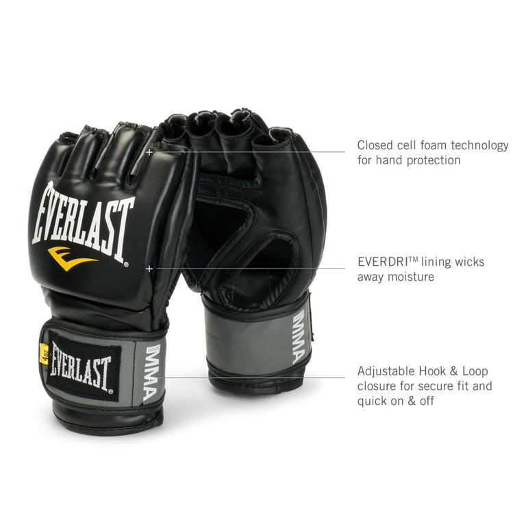 vergroting Vulgariteit Verloren Everlast MMA Pro Style Grappling Gloves, Large/XL Black - Walmart.com