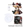 thumbnail image 3 of 47.24Inch Glowing Christmas Door Hanger Reindeer Design Glowing Christmas Door Hanger Light Decoration With Pine Cone And Holly Accents For Mantel And Holiday Display, 3 of 5