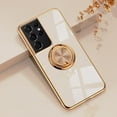thumbnail image 7 of for Samsung Galaxy S21 Ultra Ring Holder Case Shiny Plating Rose Gold Edge 360 Degree Rotation Kickstand for Women Girls Slim Soft Flexible TPU Protective Cover Case, 6.8 Inch, Gray, 7 of 7