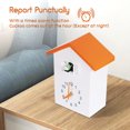 thumbnail image 4 of Cuckoo Clock Cuckoo Wall Clock, Natural Bird Voices Or Cuckoo Call, Design Clock Pendulum, Bird House, Wall Art Home Living Room Kitchen Office Decoration (Orange), 4 of 7