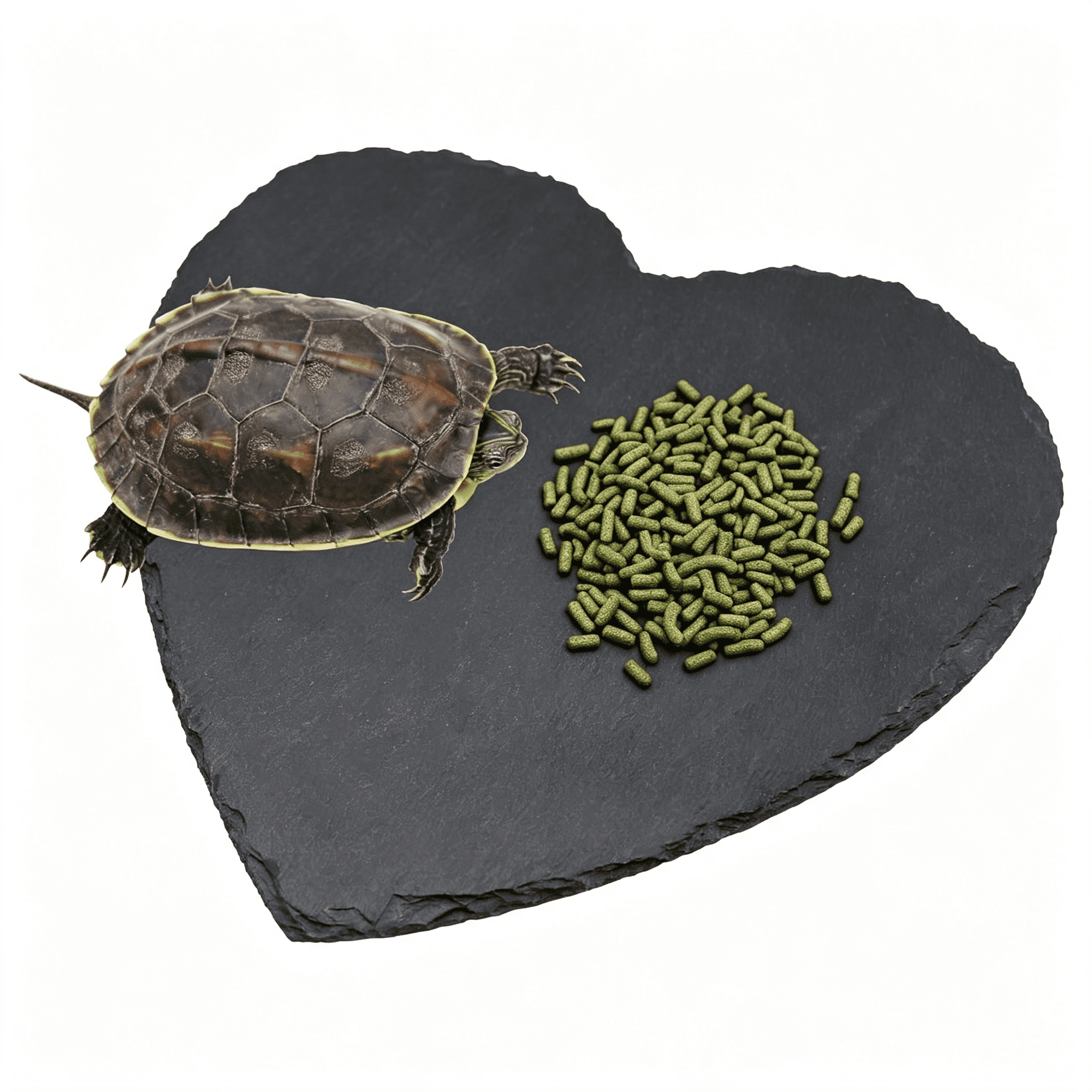 ACDANC Turtle Tank Accessories, Heart-Shaped Slate Tile for Reptiles, Natural Rock Platform for Feeding &Amp; Basking, Aquarium Decor for Bearded Dragon, Tortoise, Gecko, Snake, Chameleon