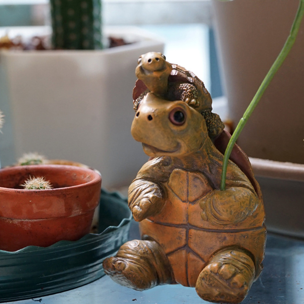 Ksruee Sea Turtle Figurines Sea Turtle Decor for Aquarium Fish Tank Resin Aquarium Animal Tortoise for Planter Terrarium Home Desk Flower Pot Fairy Garden Landscape delightful