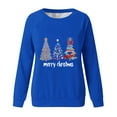 thumbnail image 3 of Merry Christmas Sweatshirts for Womens Crewneck Christmas Printed Shirts Loose Long Sleeve Blouses Casual Xmas Sweatshirt Holiday Party Pullover Sweater Tops, 3 of 4