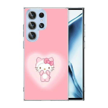 Hello Kitty Case for Samsung Galaxy S23 S22 S21 Ultra S20 FE S10E S10 Plus S9 S8 Plus S7 Edge TPU Clear Soft Phone Cover Funda