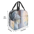 thumbnail image 3 of Honeii The Cat Looks in the Mirror Print Lunch Bag Women, Lunch Box Lunch Bag for Women Adult Men, Small Leakproof Cute Lunch Tote Large Capacity Reusable, 3 of 8