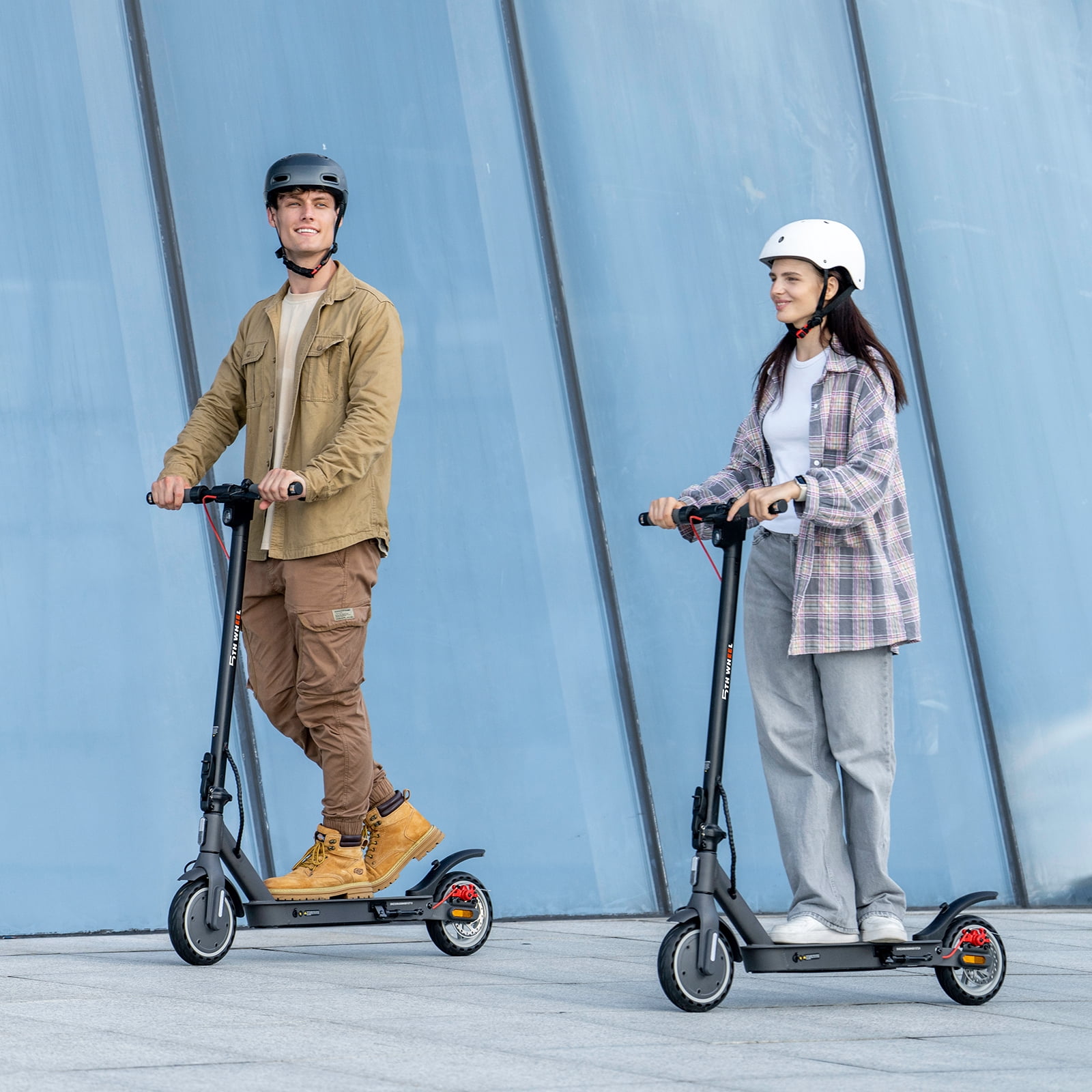 5TH WHEEL W09S 350W Electric Scooter with Turn Signal, 8.5” Solid Tires, 18mph & 20Miles Range, Folding Commuting E-Scooter for Adults with APP Control, Black, UL2272