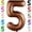 Brown, variant on KatchOn, Giant Rainbow 5 Balloon Number - 40 Inch, Four Balloon | Number 5 Balloons for Birthdays | 5 Year Old Balloons for 5th Birthday Decorations Girl | Number Balloons for Anniversary Decorations