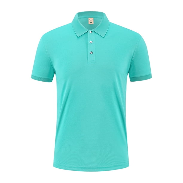 pstuiky Camisas casuales de manga corta para hombre, Blusa de manga corta con cuello vuelto, transpirable, con botones y color liso para hombre camisas casuales para hombre xxxl