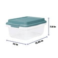 thumbnail image 5 of Hefty 18 Qt Hi-Rise Stackable Plastic Storage Bin w/Lid, 8 Pack, Smoke Blue, 5 of 13