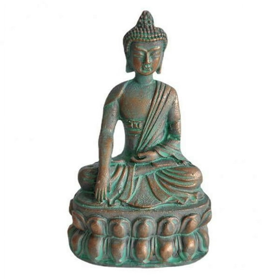 Colaxi 2xSANDSTONE BALCONY HOME GARDEN SMALL BUDDHA STATUE ORNAMENT DECORATIONS Bronze , Bronze, 4 Pcs