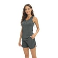 thumbnail image 5 of Xmarks Womens Summer Small V Neck Sleeveless Tank Top Short Pajama Set S-2XL, 5 of 8