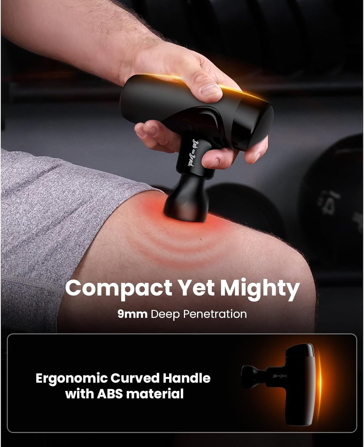 Bob and Brad M7 Plus Portable Mini Massage Gun with heating head, Comfort Percussion 9 mm Amplitude Deep Tissue Muscle Travel Massager