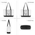 thumbnail image 6 of FORMRS Canvas Laptop Tote Bag for Women with 15.6" Computer Compartments Shoulder Handbag, Cute Chubby Cat, 6 of 7