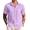 Lavender Frost, variant on Men's Casual Summer Beach Short Sleeve Button Down Shirt Beachwear Novelty Untucked Breathable Shirts