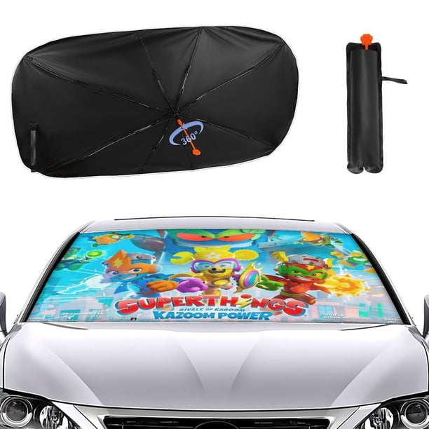 Supercosas Sombrilla Solar para Auto - Protector de Parabrisas Plegable | Cortina Solar Delantero | Bloqueo UV y Aislamiento de Calor 133x73cm