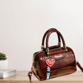 thumbnail image 1 of Bolso de mano con cremallera para mujer, bolso informal grande y moderno para viajes al aire libre, trabajo, oficina Marrón, 1 of 8