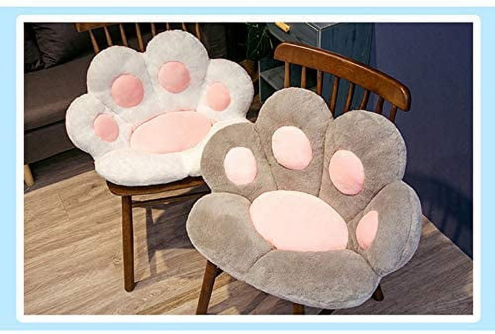 Cat Paw Cushion Cute Chair Cushions Kawaii Cat Paw Shape 28x 24Gaming  Chair Cushion kitty Plush Lazy Sofa Pillow for Girl Gamer Chair,kawaii  Accessories Stuff Room Decor Bedroom Decor Pad (White) 