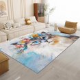 thumbnail image 3 of Oil On Canvas Print Rug Animal Flower Cat Machine Washable Non-Slip Area Rugs Soft Low Pile Indoor Carpet for Living Room Bedroom Home Decor 7 X 8 Ft, 3 of 7