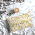 thumbnail image 3 of Salouo Lemon Leaves Pattern Pillow Cases,1PC Pillow Covers with Envelope Closure Decorative Pillow Case for Bed Couch,Pillows Not Included-16"x24", 3 of 6