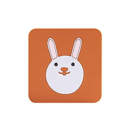 

wendunide kitchen gadgets Cartoon Printed Heat Insulation Pad Silicone Tea Cup Mats Orange