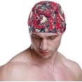 thumbnail image 2 of FYBTO Casquette de Natation Serpent Coq Fleurs Adulte FYBTO Polyester, 2 of 4