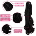 thumbnail image 6 of Youloveit Ponytail Extension Claw Clip 18" 21" Wavy Curly Long Straight for Woman Synthetic Hair Extension Jaw Clip Ponytail Hairpiece Synthetic Pony Tail, 6 of 7