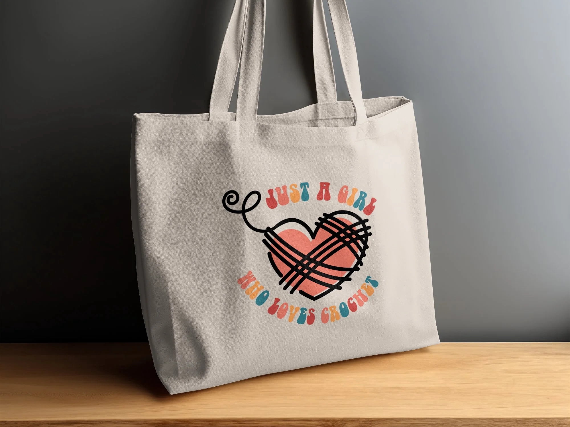Crocheter Gift, Crocheting Yarn Tote Bag, Project Bag, Gift for Crocheter, Hobby Craft Bag