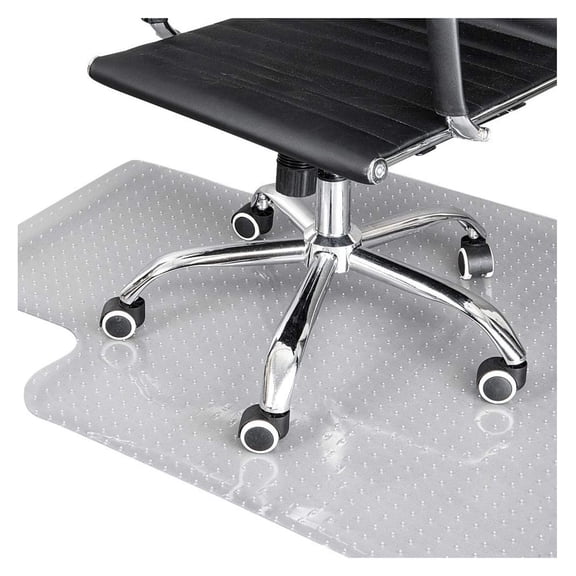 PVC Carpet Chair Mat 36x47", Office Desk Chair Mat for Low Pile Carpet - Anti-Slip, Transparent Floor Protector, Durable PVC Plastic Chair Pad