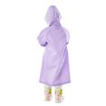 thumbnail image 3 of Only Moment Purple Unisex Rain Poncho Waterproof Raincoat Hooded Children's Rain Ponchos Polyester Lightweight Waterproof Rain Shell Jacket Raincoat with Hood for Golf Cycling Windbreaker M, 3 of 4