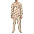 thumbnail image 3 of Yiaed Howdy Cowgirl Print Men’s Pajamas Set - Long Sleeve Button Down Sleep Shirt and Pajama Bottoms Sleepwear Set Mens Pjs Sets Men's Pajama Bottoms-XX-Large, 3 of 7