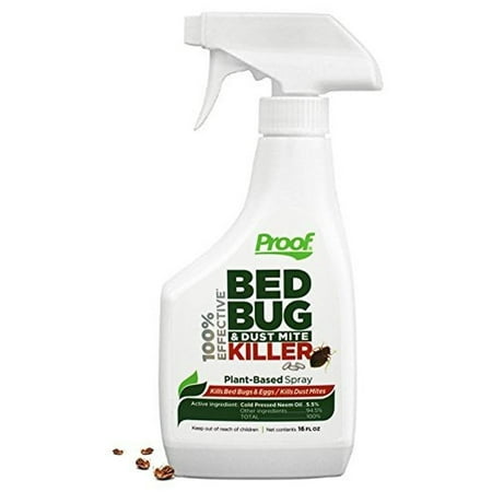 Proof 100% Effective Bed Bug and Dust Mite Killer Spray EPA Registered