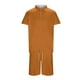 thumbnail image 4 of WILLBEST Traje Corto para Hombre, Dos Trajes para Hombre, Camisa y Pantalones Cortos de Color Liso con Cremallera En La Parte Superior., 4 of 4