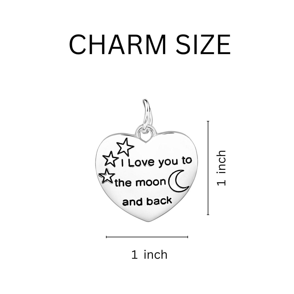 I Love You To The Moon And Back Split Ring Keychains