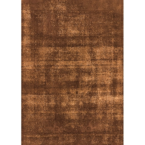 Ahgly Company Indoor Rectangle Oriental Orange Industrial Area Rugs, 3' x 5'
