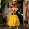 thumbnail image 4 of Giant Skeleton Costume Set for Halloween Display with Bikini Style Outfit Hat Sunglasses Lei and Skirt for Yard Decor, 4 of 8