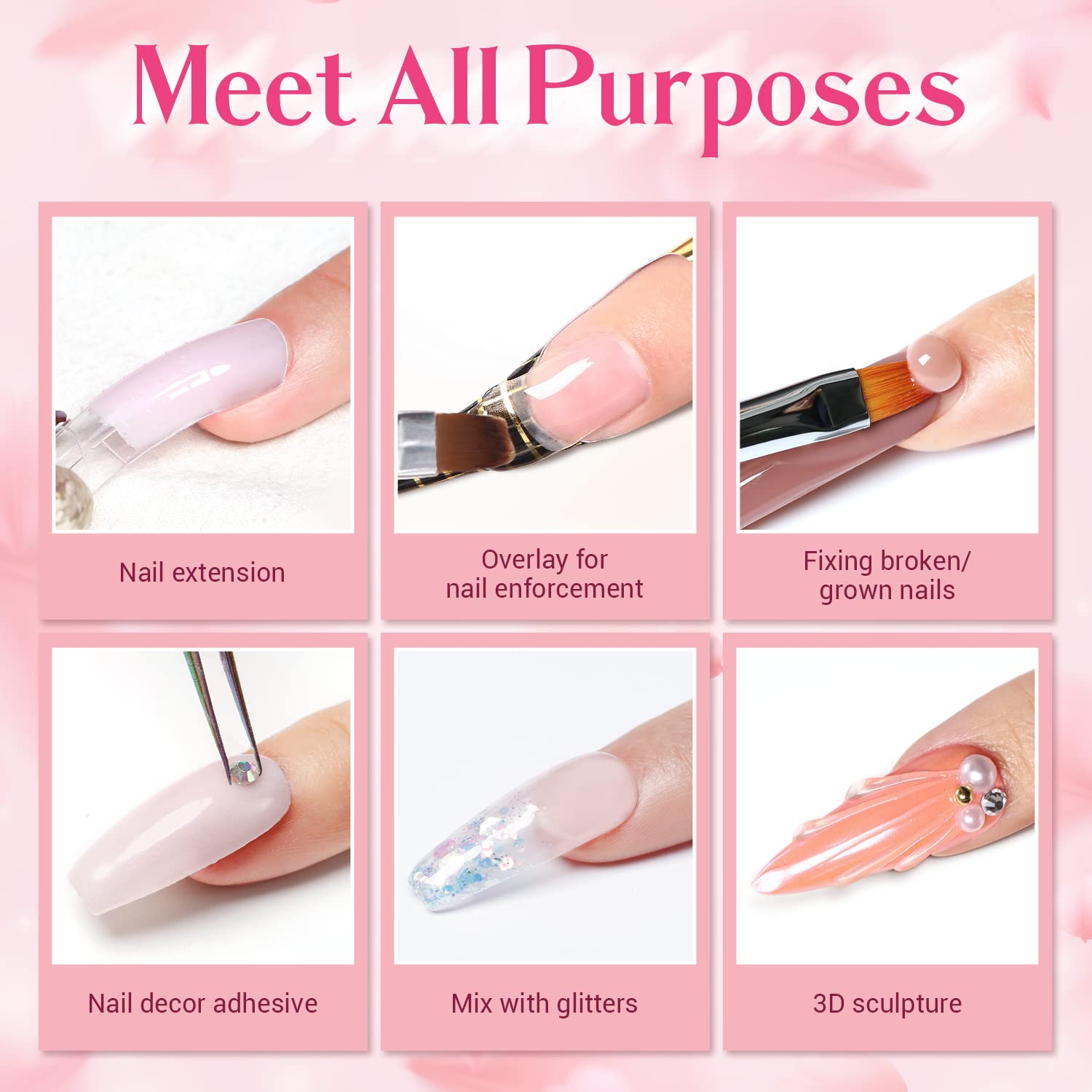 Modelones Poly Nail Gel Kit with Lamp & Extensions photo 5