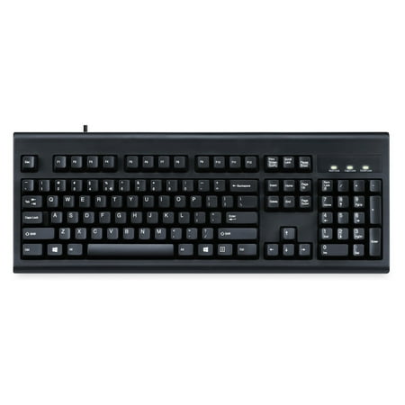 Perixx Periboard-106, Wired USB Performance Full Size Computer Keyboard, Curve Ergonomic Keys, Black